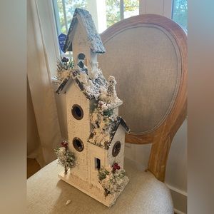 Christmas snowy house decor